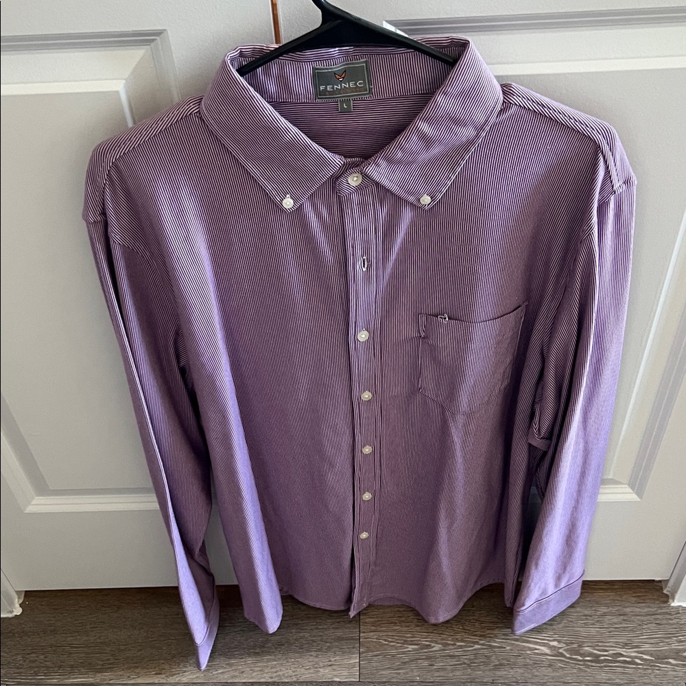Kenneth Cole Purple Casual Button Down Shirt